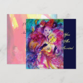 MASKERBAL FEESTJE KAART (Voorkant / Achterkant)