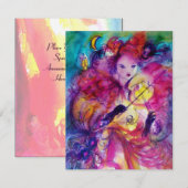 MASKERBAL FEESTJE KAART (Voorkant / Achterkant)