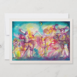 MASKERBAL, Mardi Gras-maskers, Dans, Muziek Kaart