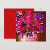Maskerbal Masker Carnaval Kaart (Voorkant / Achterkant)