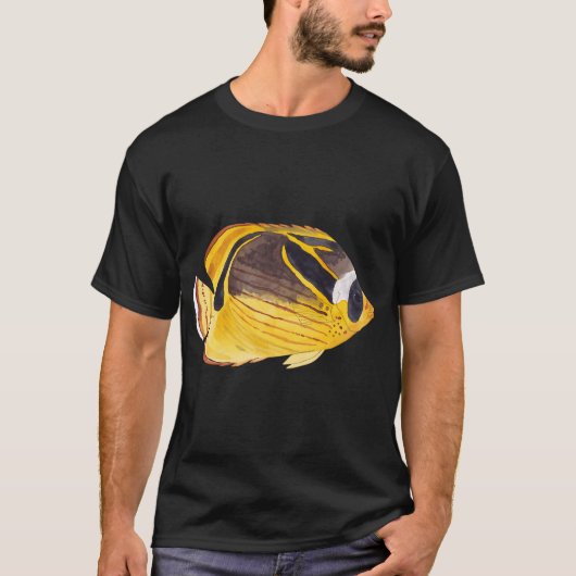 Maskerbotervlindervis-Chaetodon lunula T-shirt (Voorkant)