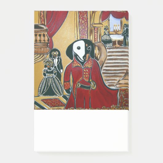 MASKERDACHSHOND POST-IT® NOTES (Voorkant)