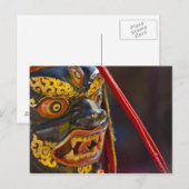 Maskerdansuitvoering op het Tshechu-festival Briefkaart (Voorkant / Achterkant)