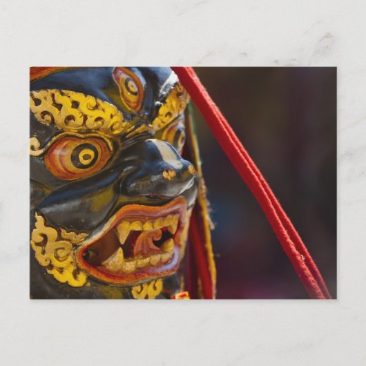 Maskerdansuitvoering op het Tshechu-festival Briefkaart (Voorkant)