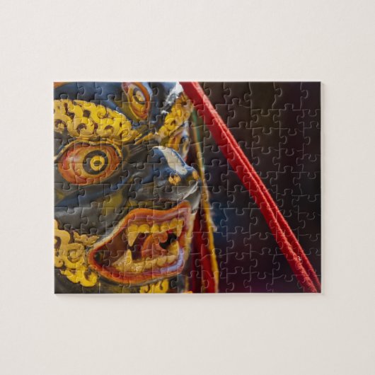 Maskerdansuitvoering op het Tshechu-festival Legpuzzel (Horizontaal)