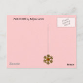 MASKEREN IN ROOD Venetiaanse Maskerade Gezichten Briefkaart (Achterkant)