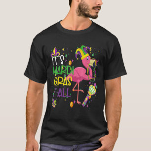 Maskerkralen Het is Mardi Gras Y Jester Flamingo T-shirt