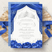 Maskermasker Royal Blue Quinceanera Kaart