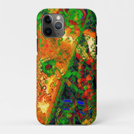 Maskerpartij of carnaval van verf, oranje en groen Case-Mate iPhone case