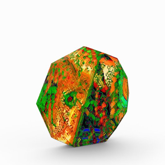 Maskerpartij of carnaval van verf, oranje en groen fotoblokken (Links)