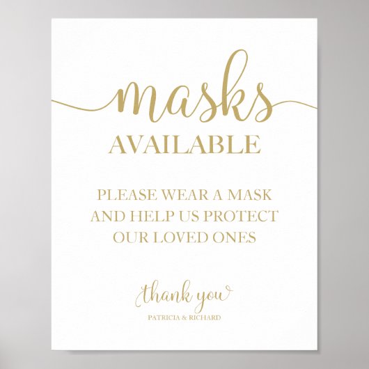 Maskers Beschikbaar Eenvoudig Calligrafietribentek Poster (Voorkant)