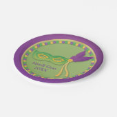 Maskers en kringen leveren Mardi Gras Party Papieren Bordje (Gekanteld)