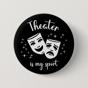 Maskers en sterren: "Theater is mijn sport" theate Ronde Button 5,7 Cm