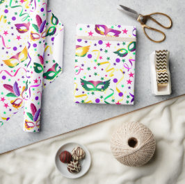 Maskers Inpakpapier, Masquerade Cadeauverpakking Cadeaupapier
