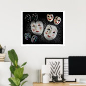Maskers Mask Art Poster (Thuiskantoor)
