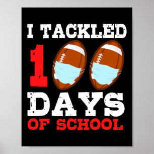 Maskers plezier 100 dagen van de school leraar jon poster