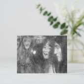 Maskers Thalia en Melpomene door Klimt Briefkaart (Staand voorkant)