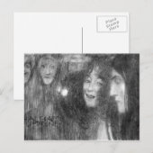 Maskers Thalia en Melpomene door Klimt Briefkaart (Voorkant / Achterkant)