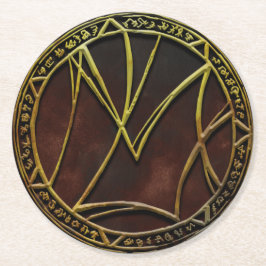 Maskers van onderste Logo Ronde Kartonnen Onderzetter