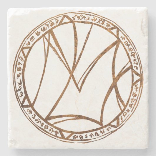 Maskers van onderste Logo Stenen Onderzetter (Voorkant)