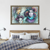 Maskers van Venetië Canvas Afdruk (Insitu (Slaapkamer))