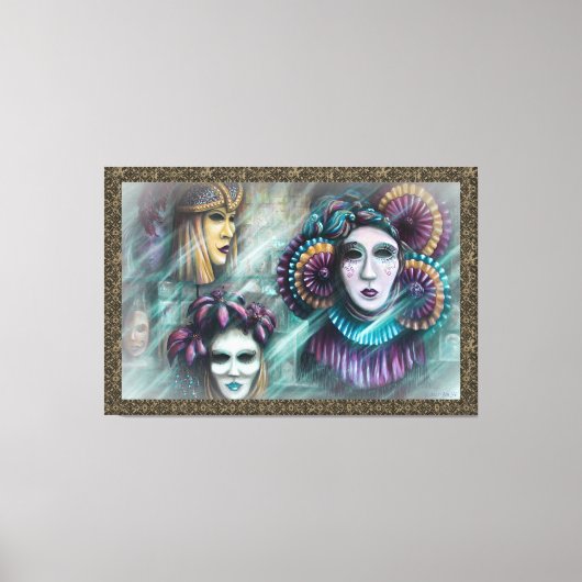 Maskers van Venetië Canvas Afdruk (Voorkant)