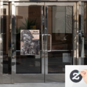 Maskers vereist Prepper Gasmask Store-venster Cali Raamsticker (Kantoordeur)