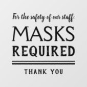 Maskers Vereiste vensterafdekking Raamsticker (Vel)