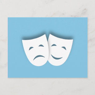 Maskers voor komedie en tragedie briefkaart