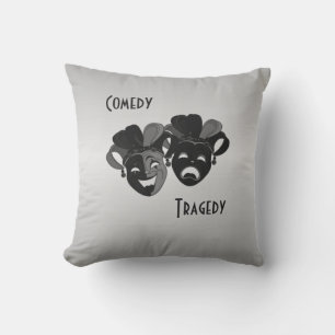 Maskers voor komedie en tragedie buitenkussen