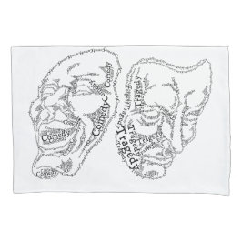 Maskers voor komedie en tragedie kussensloop