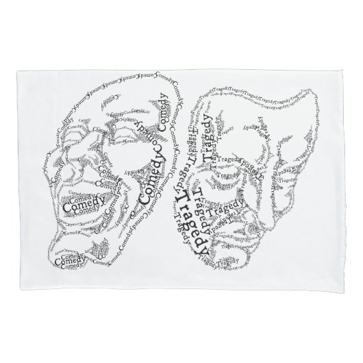 Maskers voor komedie en tragedie kussensloop (Voorkant-Links)
