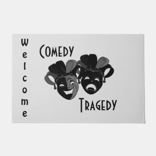 Maskers voor komedie en tragedie-theater deurmat
