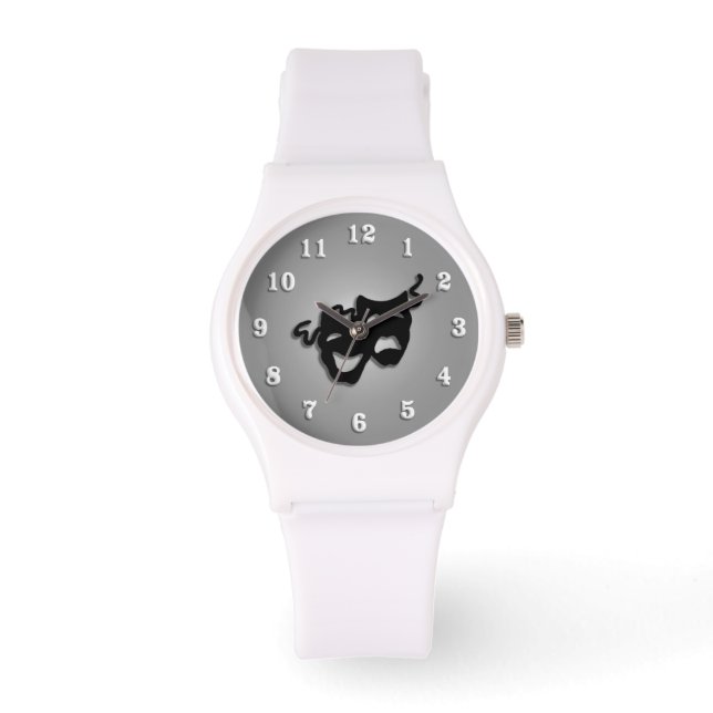 Maskers voor komedie en tragedie-theater horloge (Voorkant)