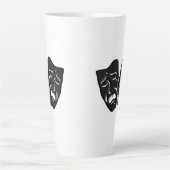 Maskers voor komedie en tragedie-theater latte mok (Voorkant)