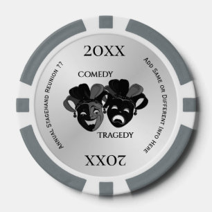 Maskers voor komedie en tragedie-theater poker chips