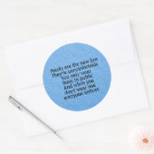 Maskers zijn het nieuwe bh-muitje blauw ronde sticker (Envelop)