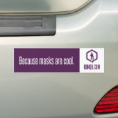 maskers zonder gezichtsveld bumpersticker (Op auto)