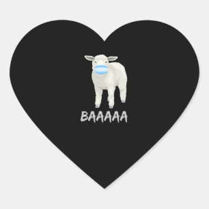 Maskerschapen Fungerend schaap met gezichtsmaske Hart Sticker
