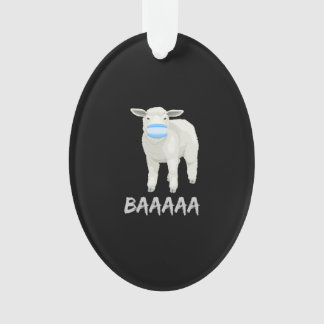 Maskerschapen | Fungerend schaap met gezichtsmaske Ornament