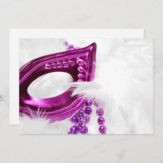 Maskeruitnodiging Kaart (Voorkant / Achterkant)