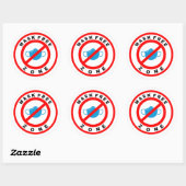 Maskervrije zone ronde sticker (Vel)