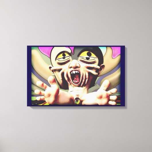 Masking a Metamorphic Meltdown Canvas Afdruk (Voorkant)