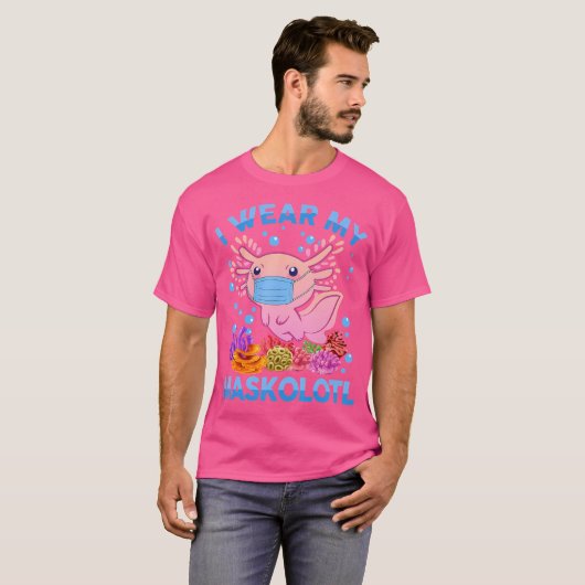 Maskolotl Schattige Axolotl Youth ns Salamander T-shirt (Voorkant volledig)
