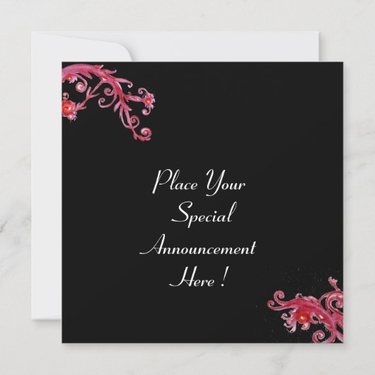 MASKS IN RED BLUE YELLOW Venetian Masquerade Party Kaart (Achterkant)