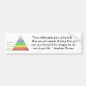 Maslow's hiërarchie van behoeften bumpersticker (Voorkant)