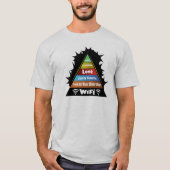 Maslow's hiërarchie van behoeften t-shirt (Voorkant)