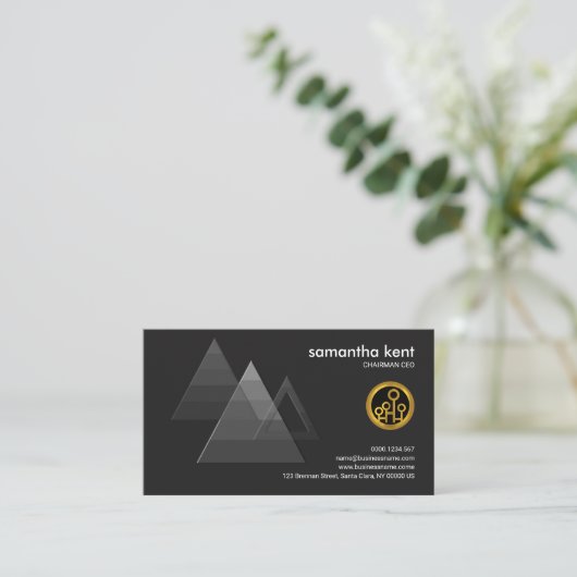 Maslow's Theory Triangle CEO-voorzitter Visitekaartje (Staand voorkant)