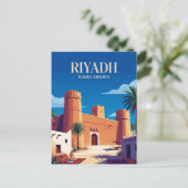 Masmak Fort Saudi-Arabië Briefkaart (Staand voorkant)