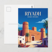 Masmak Fort Saudi-Arabië Briefkaart (Voorkant / Achterkant)